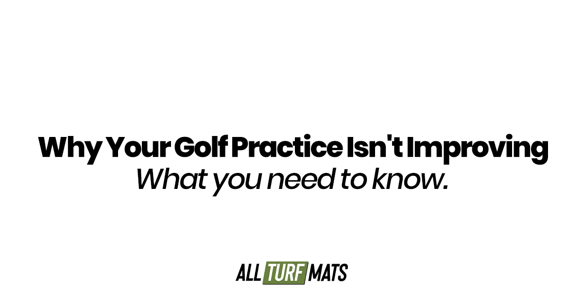 Golfer working on practice habits at home