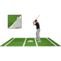 6 × 12 Proball Baseball Hitting Mat - Green Nylon, Painted Plate, Flexible 5mm Foam