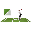 6 × 12 Proball Softball Hitting Mat - Green Nylon, Painted Plate, Flexible 5mm Foam
