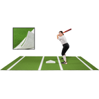 6 × 12 Proball Softball Hitting Mat - Green Nylon, Painted Plate, Flexible 5mm Foam