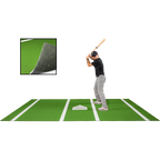6 × 12 Proball Baseball Hitting Mat - Green Nylon, Painted Plate, Urethane-Coated Backing