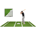 6 × 12 Proball Baseball Hitting Mat - Green Nylon, Inlaid Plate, Flexible 5mm Foam