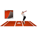 6 × 12 Proball Softball Hitting Mat - Clay Nylon, Painted Plate, Urethane-Coated Backing