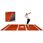 6 × 12 Proball Softball Hitting Mat - Clay Nylon, Painted Plate, Urethane-Coated Backing