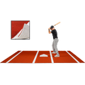 6 × 12 Proball Baseball Hitting Mat - Clay Poly, Inlaid Plate, Flexible 5mm Foam