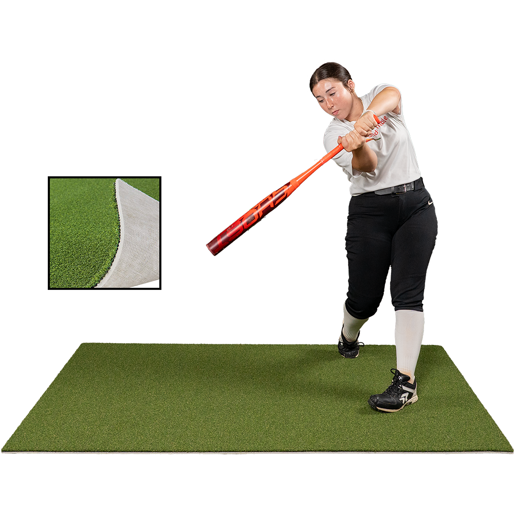 4 x 6 Proball Softball Stance Mat with Flexible 5mm Foam Backing