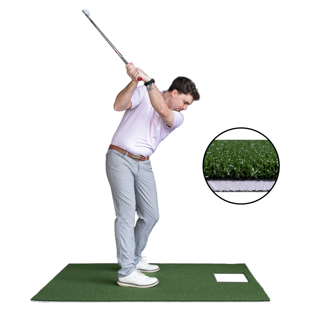 4 x 5 Fairway Golf Mat with Sim Cut Out and Flexible 5mm Foam Backing