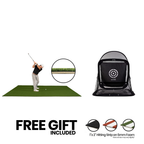 6x12 Fairway golf mat with 5mm foam and SPG-5 pop-up golf net bundle