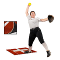 2 × 3 Elite Softball Pitching Mat - Clay