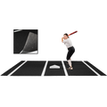 6 × 12 Proball Softball Hitting Mat - Black Nylon, Painted Plate, Urethane-Coated Backing