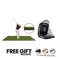 5x10 Super Tee golf mat with urethane-coated backing and SPG-7 pop-up golf net bundle