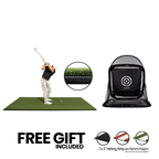 5x10 Super Tee golf mat with shock-absorbent foam and SPG-5 pop-up golf net bundle