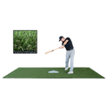 6 x 12 Baseball Hitting Mat – Long Pile Turf (1"–2" Variable), Painted Plate, Urethane-Coated Backing