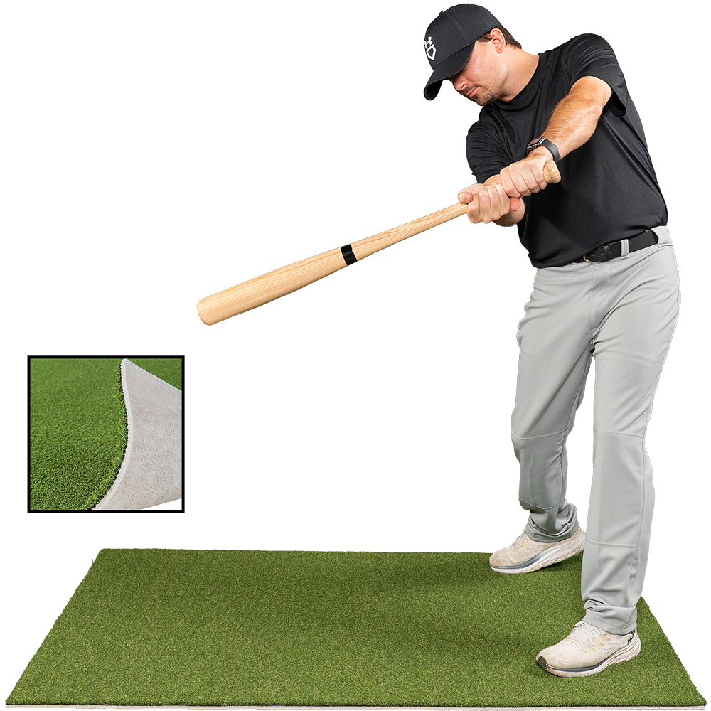 3 x 5 Proball Baseball Stance Mat with Flexible 5mm Foam Backing