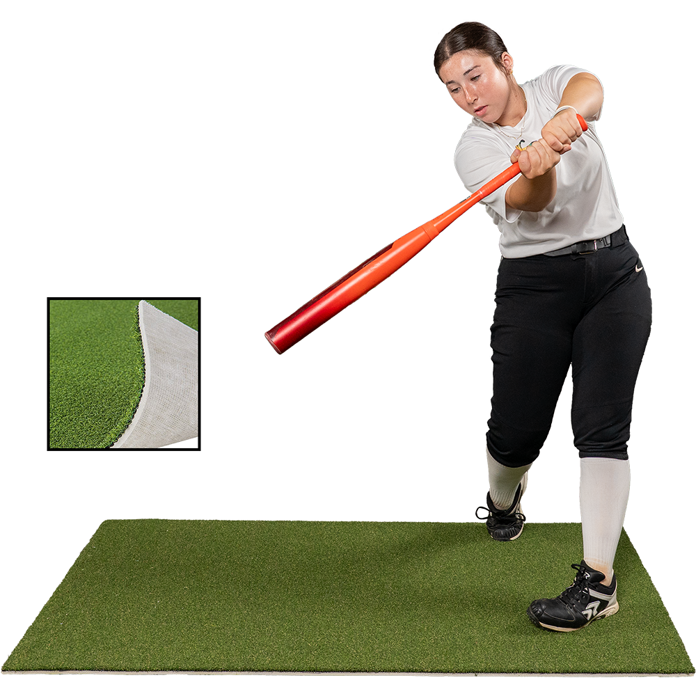 3 x 5 Proball Softball Stance Mat with Flexible 5mm Foam Backing