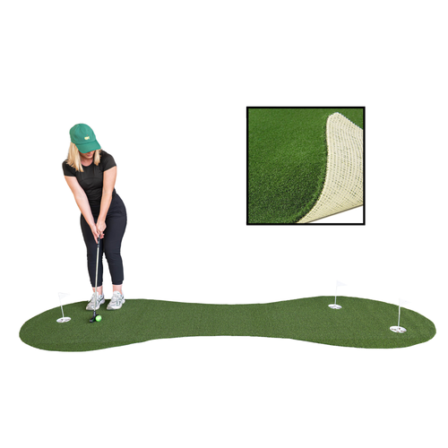 3 x 10 Indoor/Outdoor Putting Green with White Natural Rubber