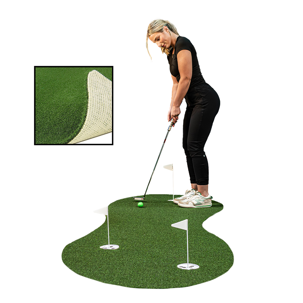 3 x 8 Indoor/Outdoor Putting Green with White Natural Rubber