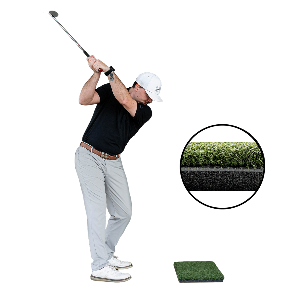 1 x 2 Super Tee golf mat with shock-absorbent foam that holds real wooden tees