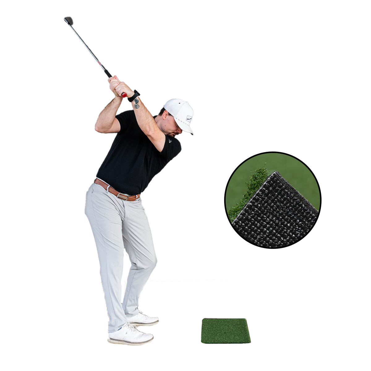 1 x 2 Super Tee Golf Mat with Urethane-Coated Backing