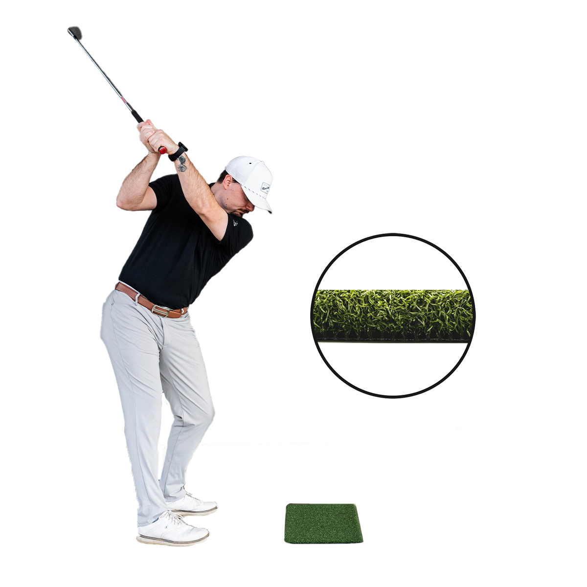 1 x 2 Super Tee Golf Mat with Urethane-Coated Backing