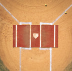 6 × 12 Proball Baseball Hitting Mat - Clay Nylon, Inlaid Plate, Flexible 5mm Foam
