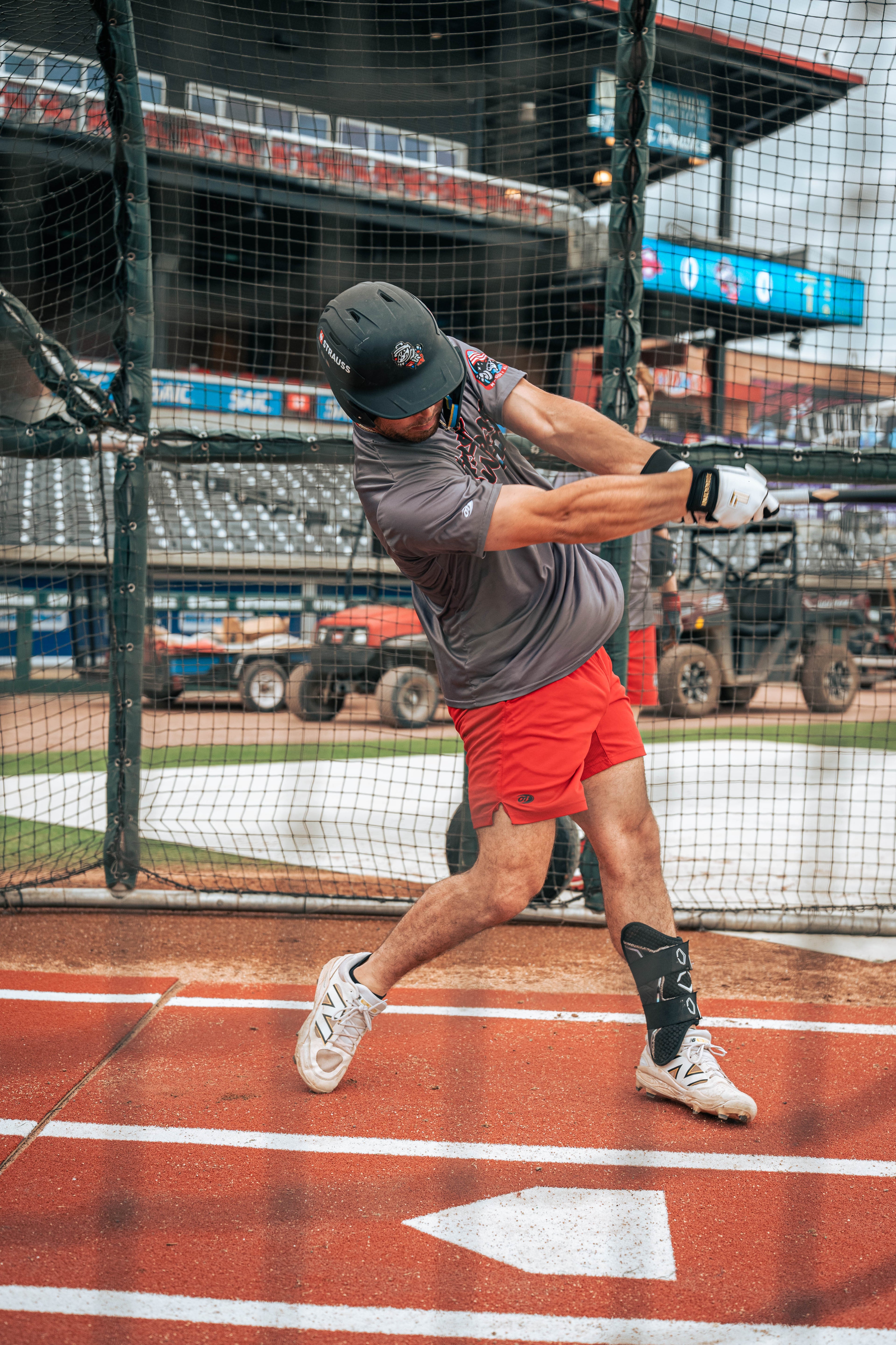 6 × 12 Proball Baseball Hitting Mat - Clay Poly, Painted Plate, Flexible 5mm Foam