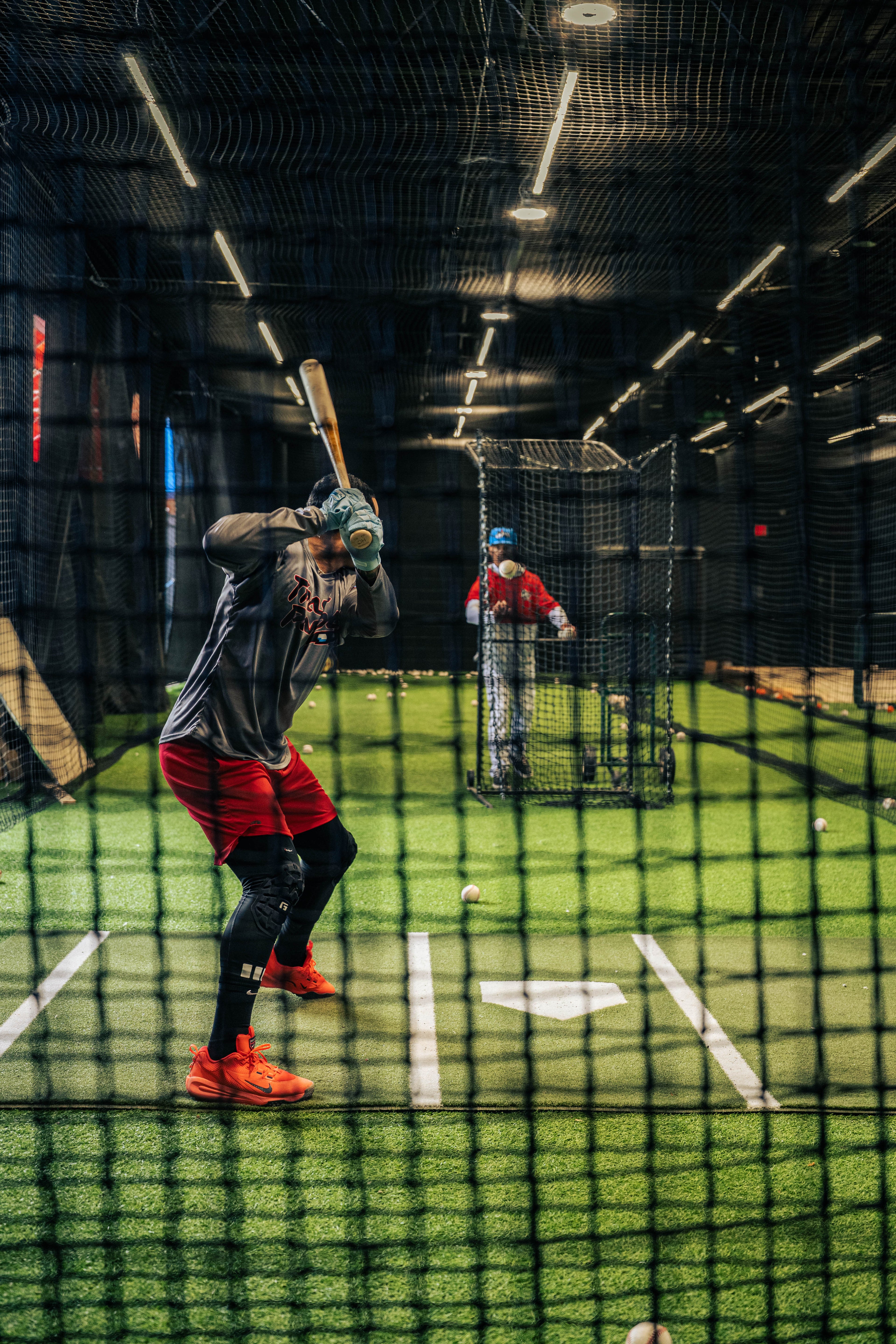 6 × 12 Proball Baseball Hitting Mat - Green Nylon, Inlaid Plate, Flexible 5mm Foam