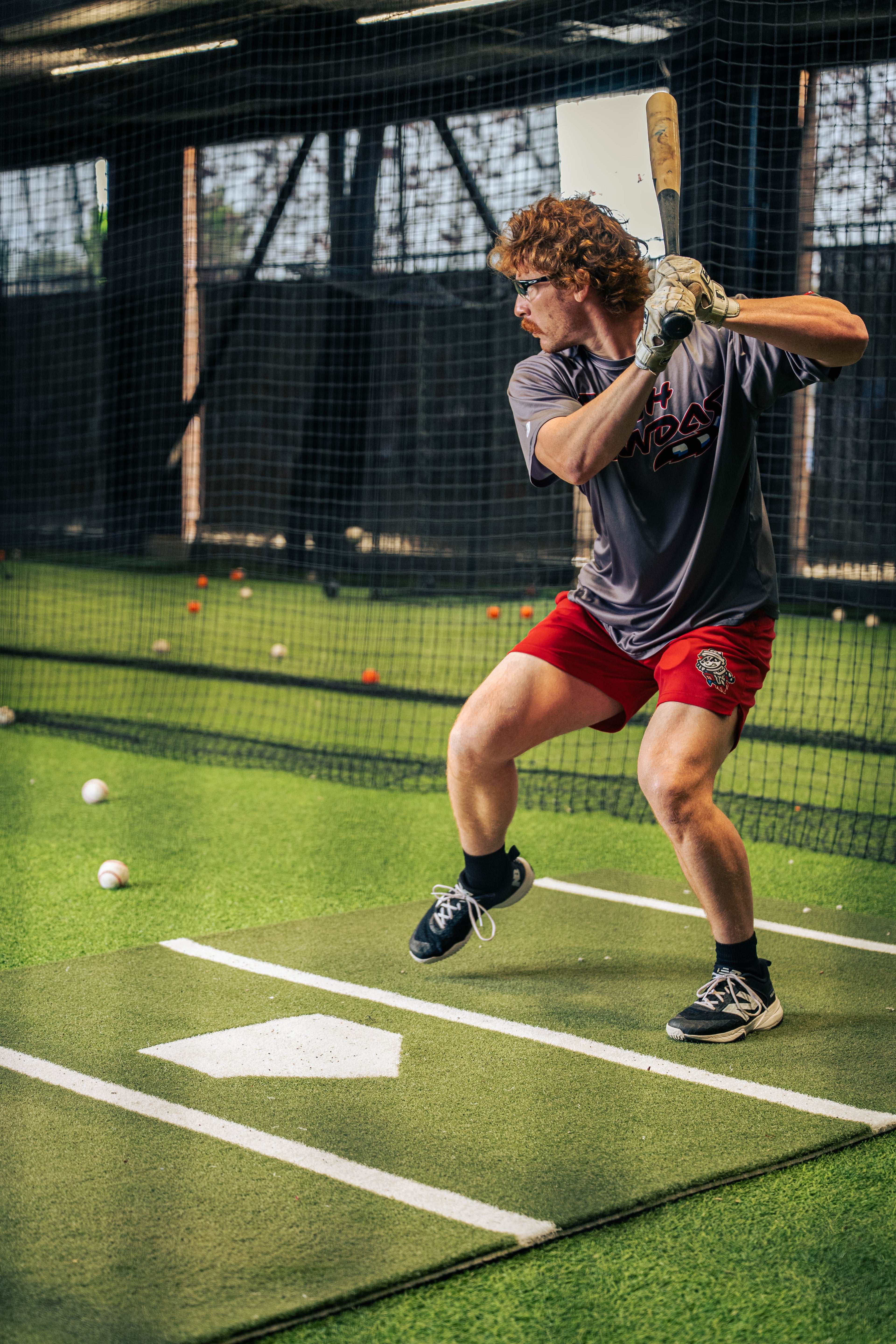 6 × 12 Proball Baseball Hitting Mat - Green Nylon, Inlaid Plate, Flexible 5mm Foam