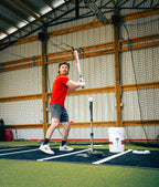 6 × 12 Proball Baseball Hitting Mat - Black Nylon, Inlaid Plate, Flexible 5mm Foam