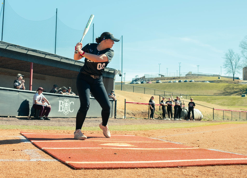 6 × 12 Proball Softball Hitting Mat - Clay Poly, Inlaid Plate, Flexible 5mm Foam