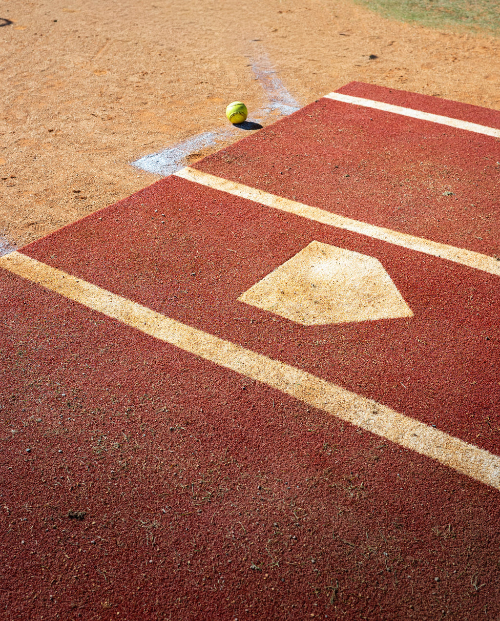 6 × 12 Proball Baseball Hitting Mat - Clay Nylon, Inlaid Plate, Flexible 5mm Foam