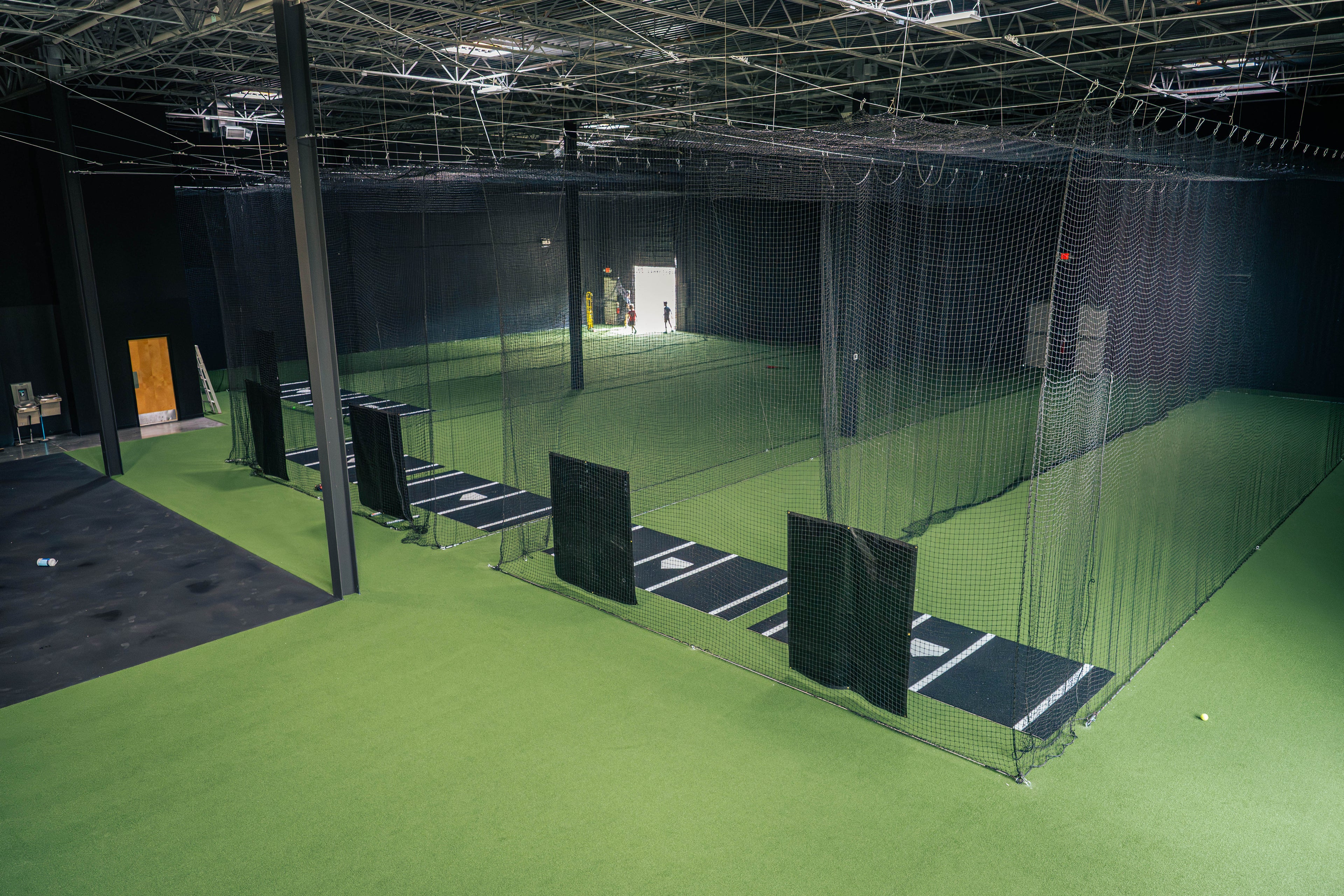 6 × 12 Proball Baseball Hitting Mat - Black Nylon, Painted Plate, Flexible 5mm Foam