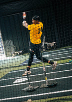 6 × 12 Proball Softball Hitting Mat - Black Nylon, Painted Plate, Urethane-Coated Backing