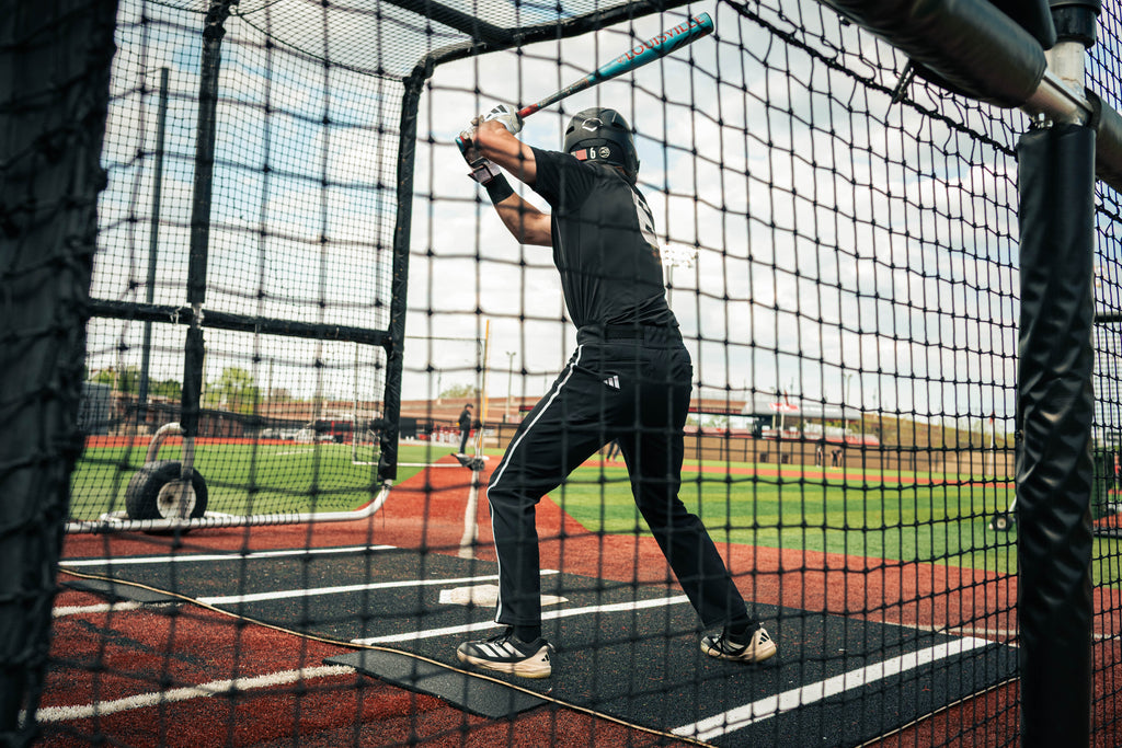 6 × 12 Proball Softball Hitting Mat - Black Nylon, Painted Plate, Flexible 5mm Foam