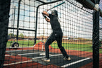 6 × 12 Proball Softball Hitting Mat - Black Nylon, Painted Plate, Flexible 5mm Foam