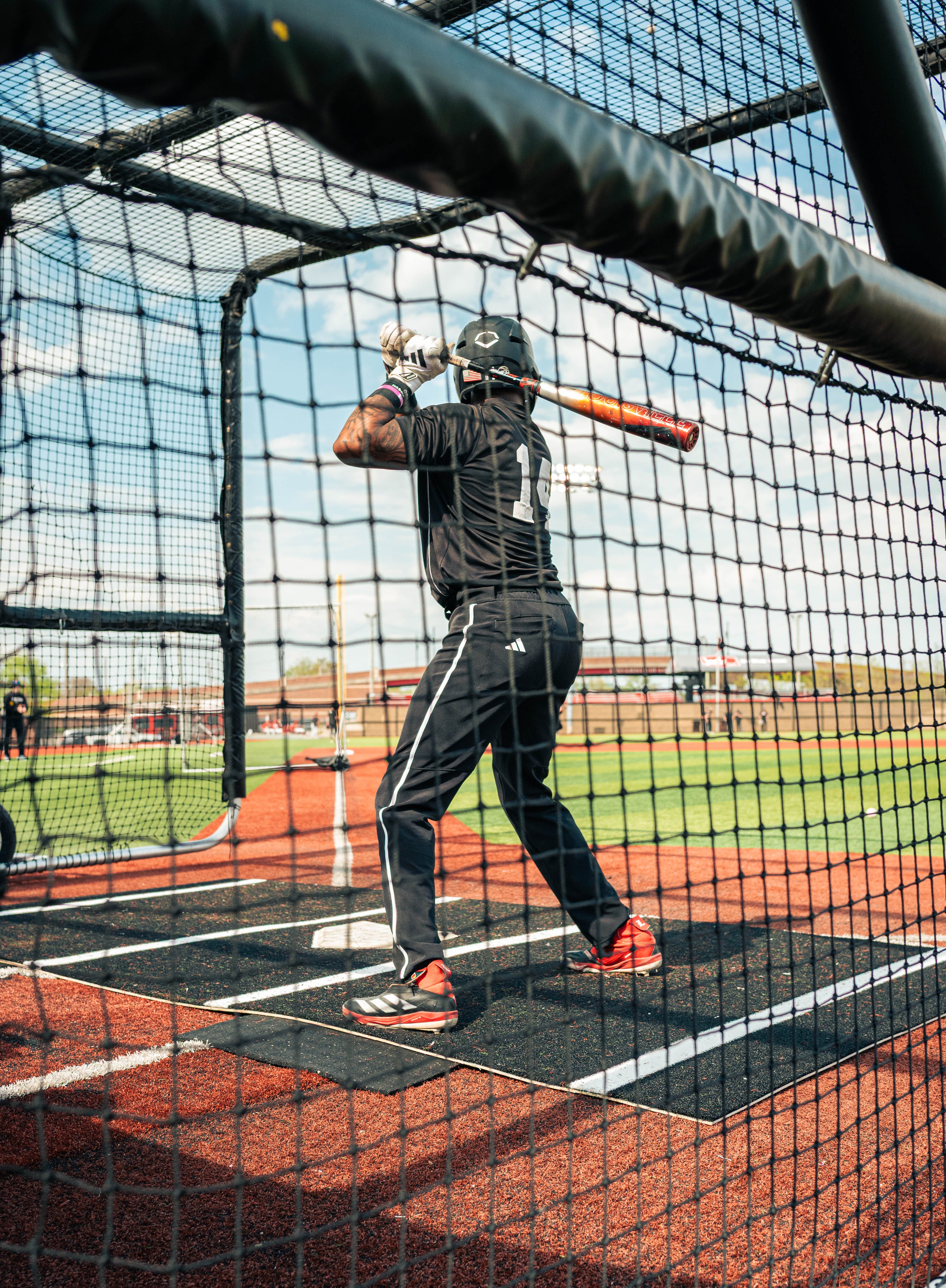 6 × 12 Proball Baseball Hitting Mat - Black Nylon, Painted Plate, Flexible 5mm Foam