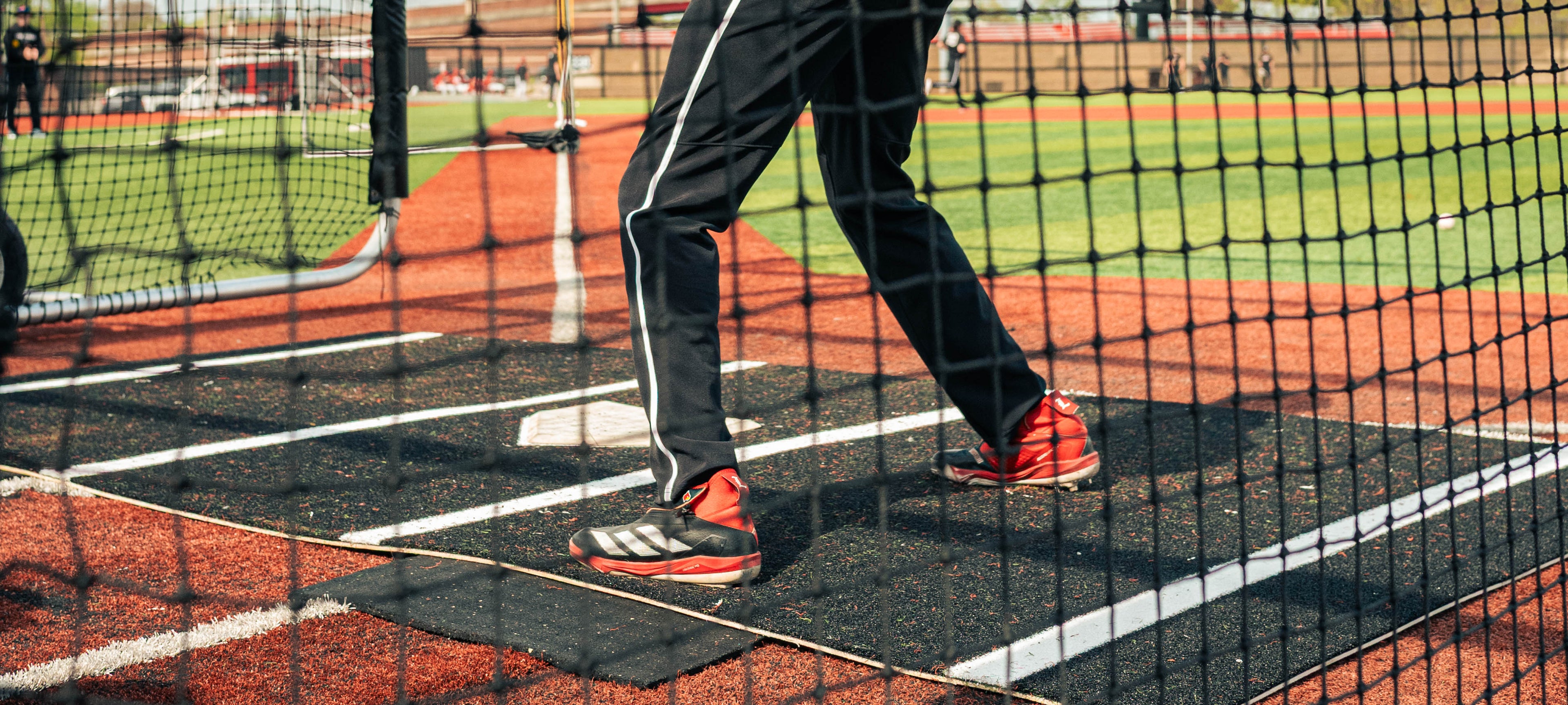 6 × 12 Proball Baseball Hitting Mat - Black Nylon, Painted Plate, Flexible 5mm Foam