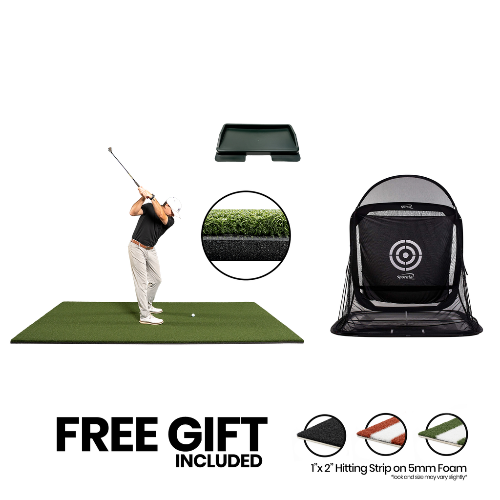 5x10 Super Tee Golf Mat with Shock-Absorbent Foam: Gold Tier Bundle