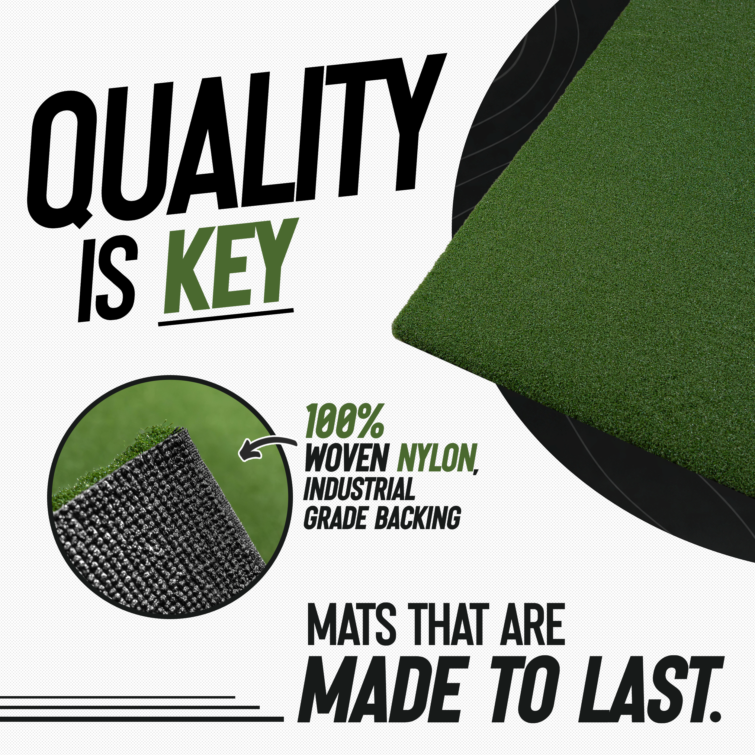 2 x 3 Super Tee Golf Mat with Urethane-Coated Backing
