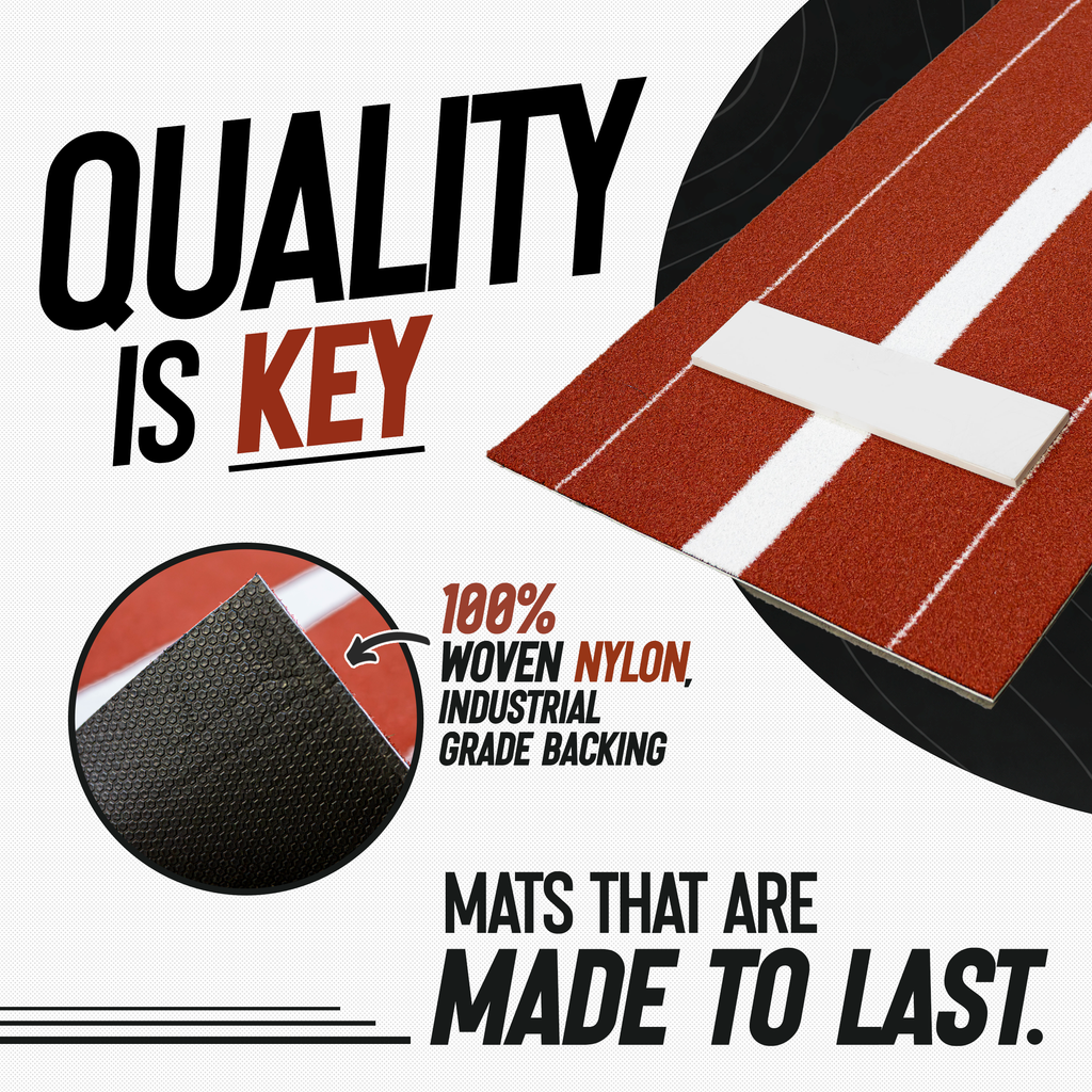 3 × 11 Elite Softball Pitching Mat - Clay
