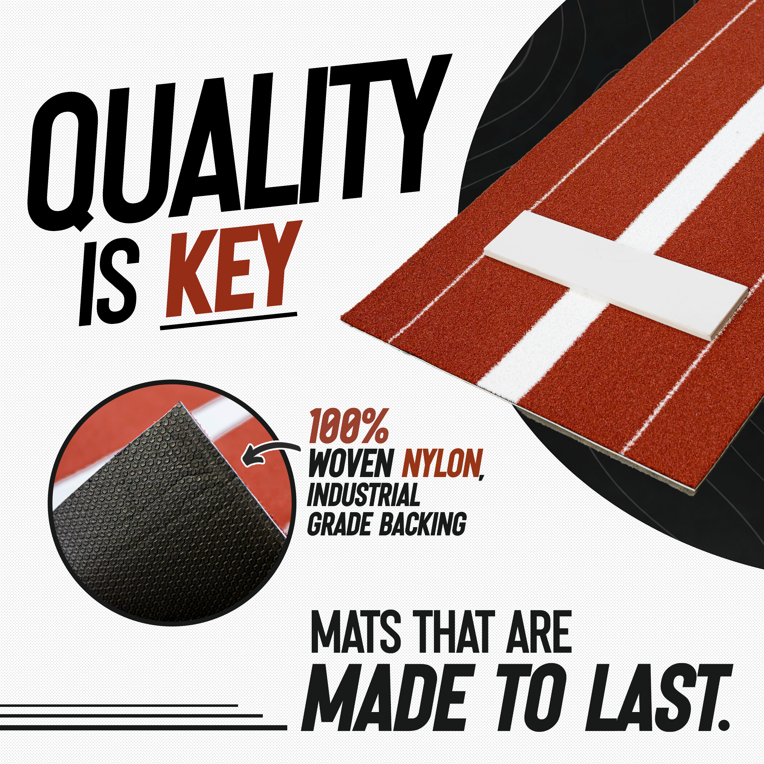 3 × 10 Elite Softball Pitching Mat - Clay