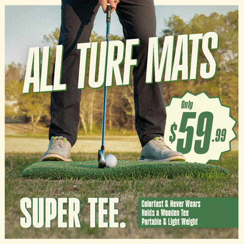 2 x 3 Super Tee Golf Mat with Urethane-Coated Backing